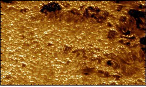 Image of an active solar region taken on July 24, 2002 near the eastern limb of the Sun.