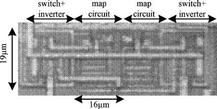 Integrated Circuit Implementation of a Compact Discrete-Time Chaos Generator 277 Fig. 4. Microphotograph of the fabricated chaos generator. Fig. 7. Bifurcation diagram of the fabricated circuit. Fig. 5.