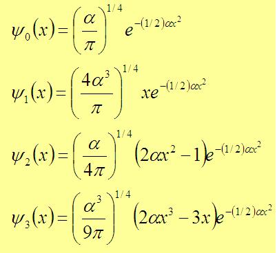 NORMALIZATION ψ *(x)ψ (x)dx = -2- ORTHOGONALITY OF THE HERMITE POLYNOMIALS, H υ (y) H υ(y)h υ (y) e y2 dy = 2 υ υ!