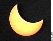 Partial Solar Eclipse The moon is