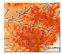 Figure 2, U.Pearl River and Tributaries Delineated From Elevation Data Geo-HMS includes the results of its computations into separate shape files.