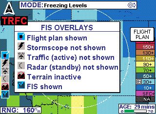 The displayed level can be changed by pressing either the Flight Level up (FL UP) or Flight Level down (FL DN) soft keys on the right of the display as shown in Figure 14.