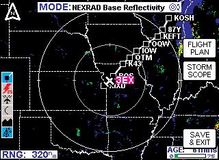 Normal Operation Pressing the MORE INFO softkey will display the VDL NEXRAD LEGEND (Figure 43a)