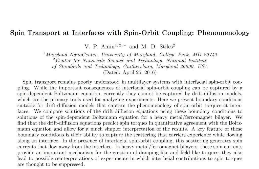 ANOTHER APPROACHES BOUNDARY CONDITIONS: spin currents generated by interfacial