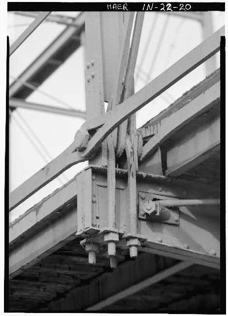 Images taken of the Wabash River Bridge on State Route 316 just to prove that it does exist and uses giant pins at the joints.