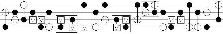 Circuit Gate Count Quantum cost Ours Cost Red. (%) [14] [29] [20] mod5,d1 24-24 14 9 35.7 mod5,d2 25-19 11 9 18.18 mod5,d3 13 13 13 9 8 11.11 mod5,d4 9-7 - 6 14.28 ham3,d1 9 9 7 7 5 28.