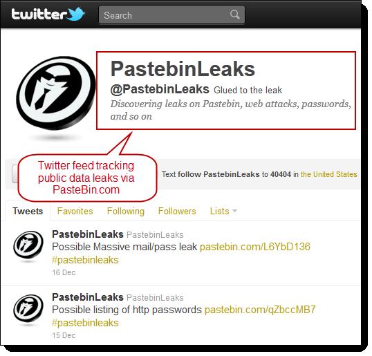 PasteBin Leaks P A S S W O R D