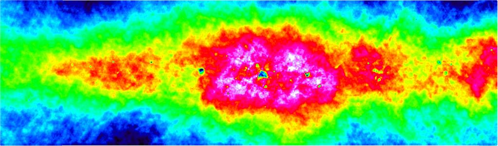 Fig. 2. Galactic plane surroundings of the W43 molecular complex as seen in H I (color) and 12 CO 1 0 (contours) integrated over 60 120 km s 1, the complete velocity range of W43.
