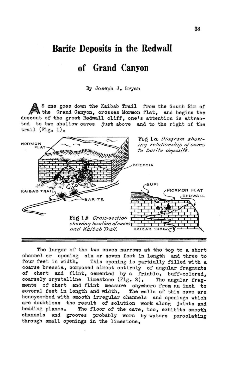 33 Barite Deposits in the Redwall of Grand Canyon By Joseph J.