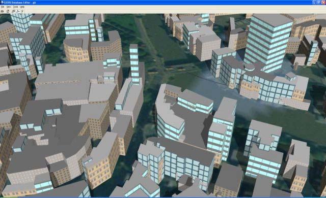 GEDIS Elements (2) Spatial object manager, stores 2½D buildings with composite parts and courtyards urban ground regions (for UDM) Linear features such as roads and