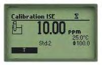 1, 1, 10, 100, 1000, 10000 ppm) Slope From 80 to 110% Up to 5 point calibration, 6 standard solutions (choice of units) Manual or automatic from -20.0 to 120.0 C (-4.0 to 248.