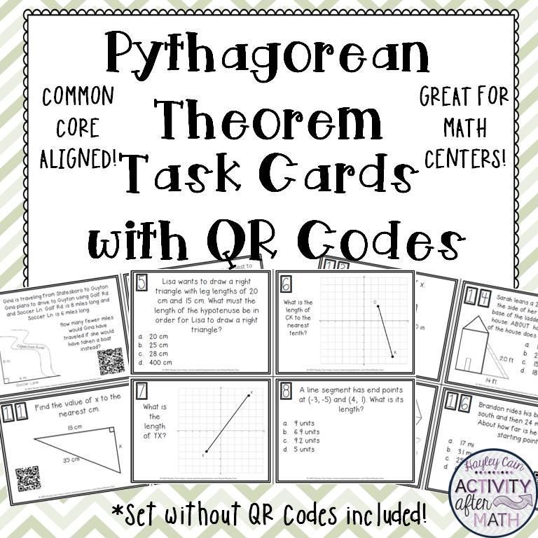You may also like: Pythagorean Theorem Task Cards Click the picture to the right to