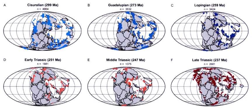Paleogeographic Distribution of Marine Benthic Assemblage