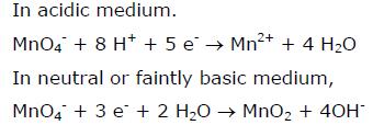 11. Potassium dichromate acts as a strong oxidizing agent in acidic medium. 12. Preparation of Potassium permanganate (KMnO4): a.