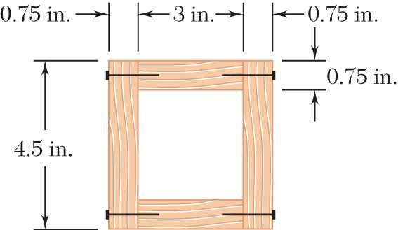 Example 6.04 SOLUTON: Determine the shear force per unit length along each edge of the upper plank. Based on the spacing between nails, determine the shear force in each nail.