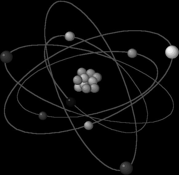 Atoms are composed of Electrons = negatively