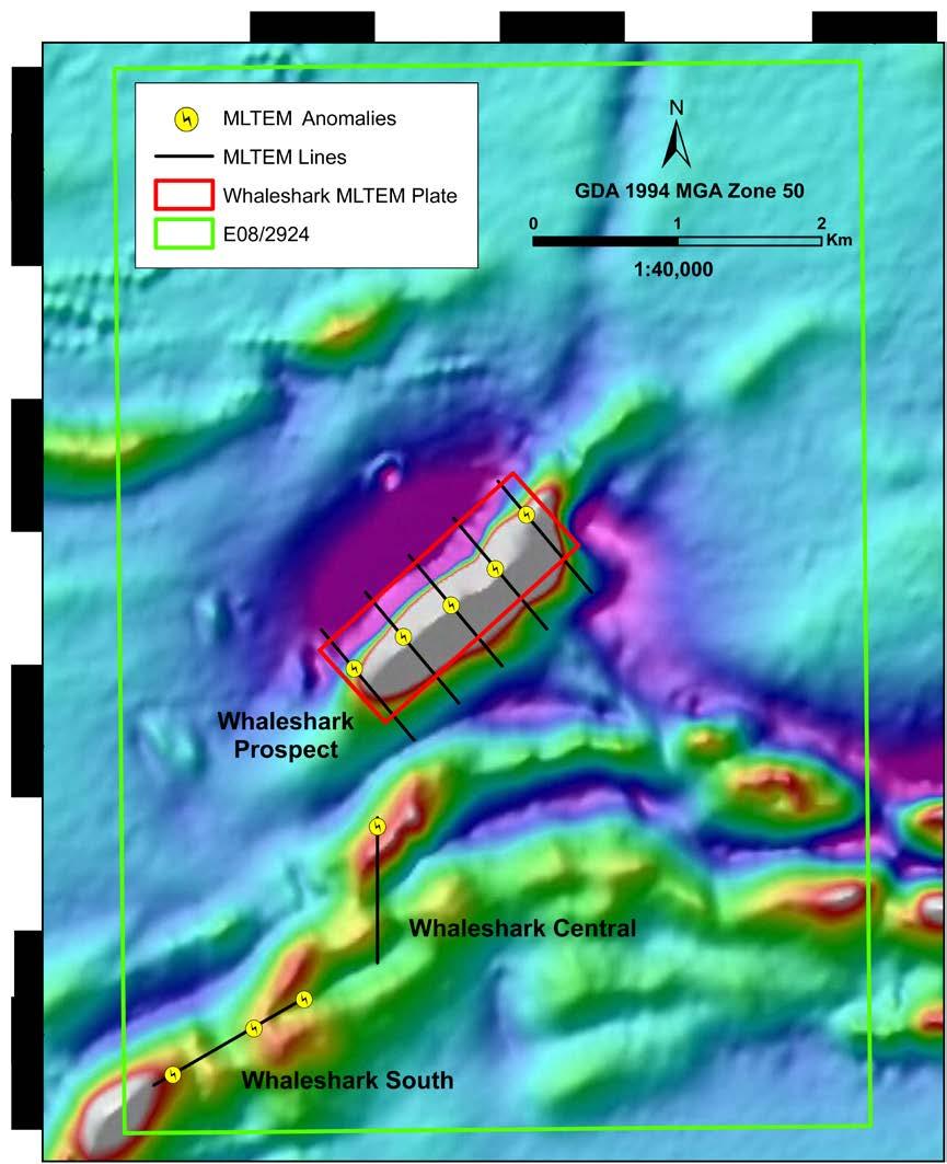 ASX Release 19 December 2017 Whaleshark South Prospect A single line of MLTEM was completed at the Whaleshark South Prospect.