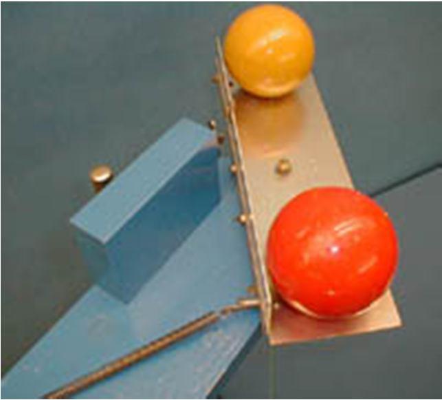1D-20 Independence of Vertical & Horizontal Motions (Drop-Kick) One ball drops from rest. The other ball is simultaneously projected horizontally Which ball will hit the ground first?