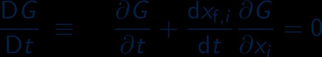 G-Equation Instead of observing a lot of particles examination of a scalar field G Iso-surface G