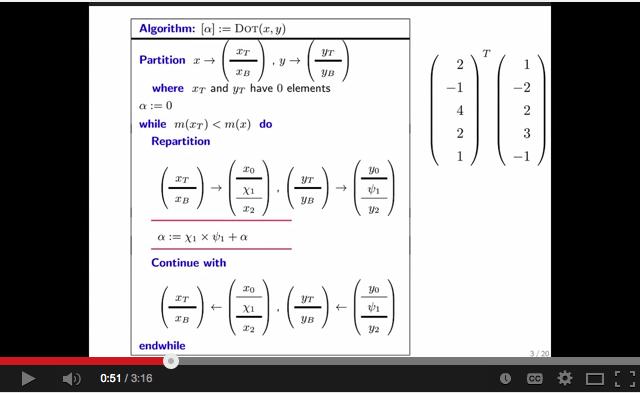 LAFF-xM/Programming/Week/test normm 6 Slicing and Dicing 6 Slicing and Dicing: Dot Product In the video, we justify the following theorem: Theorem 6 Let x,y R n and partition