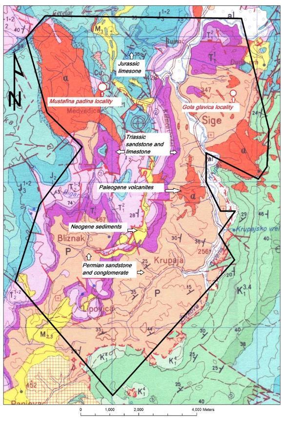 Sedimentary Copper Projects Sige-Panjevac Two areas of historical