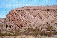 sedimentary rock is formed under water, uplift of the crust must have occurred to raise these layers --fossils: fossils of marine organisms are found in sedimentary rock at high elevations