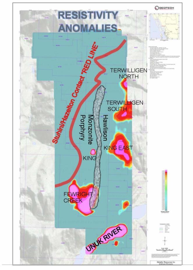 King Target Analogous to Snip, 35 km northwest with 1 million oz. of production at 27.5 g/t.