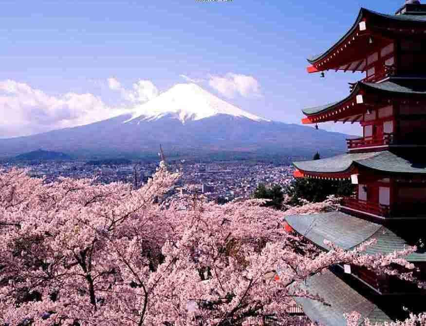 ABOVE: Mount Fiji in Japan one of Shinto's most sacred places.
