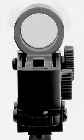 The red dot is produced by a light-emitting diode (LED) near the rear of the sight. The 3V lithium battery provides the power for the diode.
