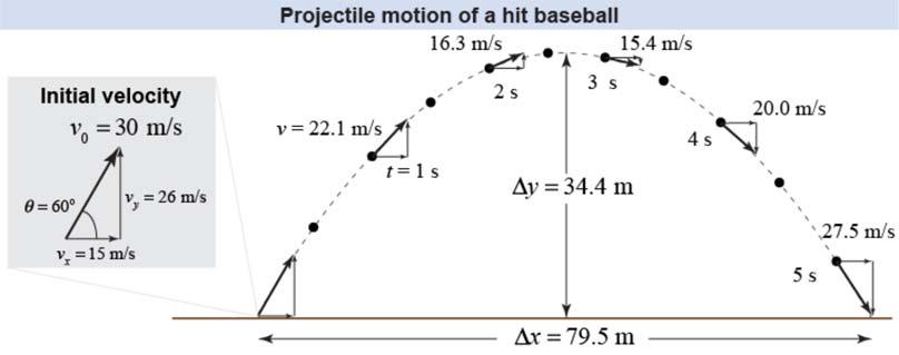 Equations of projectile motion Gravity pulls downward Equations of motion in the x-direction How can we simplify these equations of motion for projectiles?