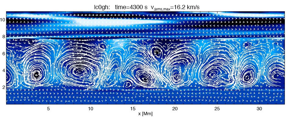 JINA Computational Astrophysics - Nuclear Experiment project: s-process, Hydrodynamics and Mixing of He-shell Flash Convection 2D, 1200x400, Herwig etal 2006,