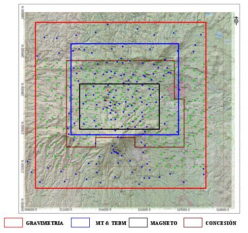 Santos and Rivas 2 Geophysical model of San Vicente 2. GRAVITY SURVEY Around 480 gravity stations in an area of 250 km 2 were analysed. The data set was processed with a density value of 2.