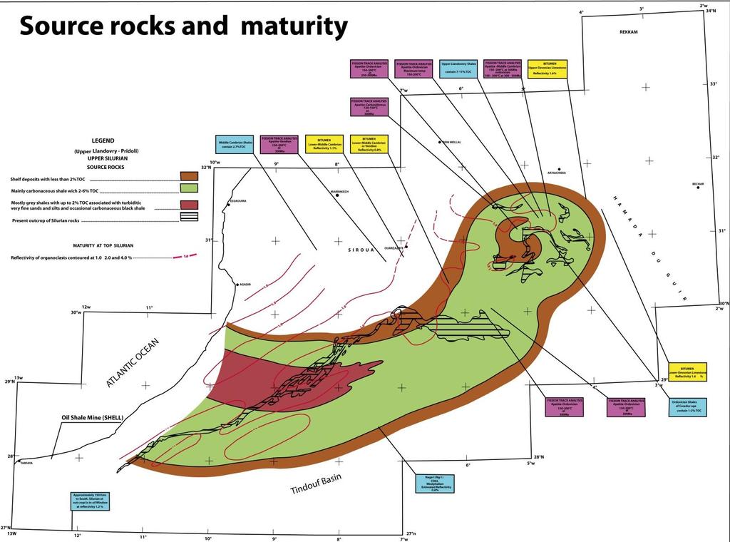 Unconventional Hydrocarbons: Shale Gas Paleozoic system Upper Silurian Source Rock maturity Three potential