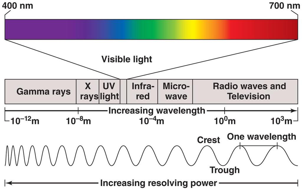 Figure 4.1 The electromagnetic spectrum.