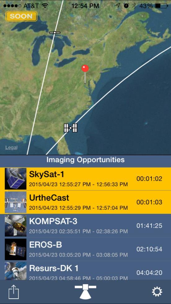 The SpyMeSat app.