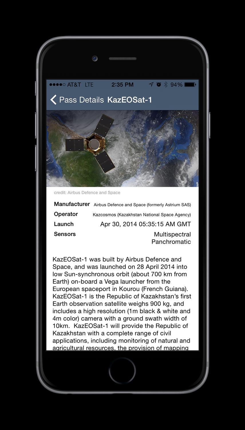 More Info - Satellite Pages A separate page is provided for each satellite that includes a photo or artwork of the satellite and some background on its capabilities and operation The Satellite