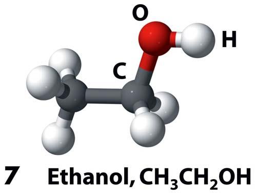 an ethanol molecule :
