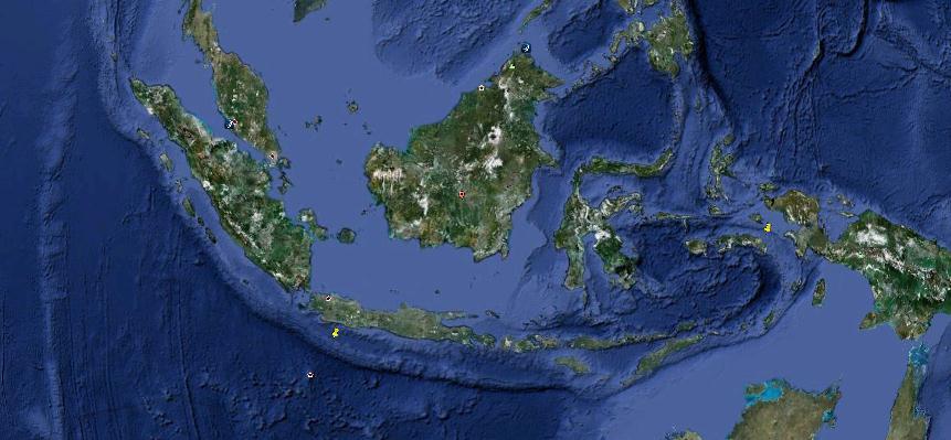Destructive Earthquakes and Tsunamis in Indonesia (1992 April 2012) Aceh 2012 Aceh 2002 Aceh 2004 Padang 2009 Sumbar 2005 Nias 2005 Mentawai 2010 Bengkulu 2007 Sumbar 2007 Jambi 1995 Bengkulu 2000