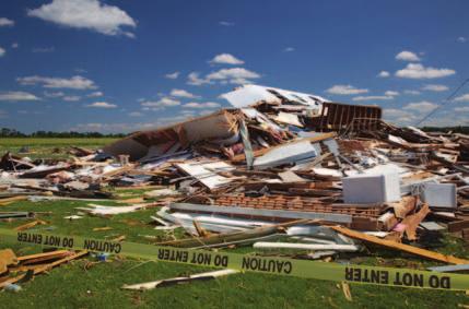 This house was destroyed by a tornado. The most deadly tornado struck the town of Xenia, Ohio.