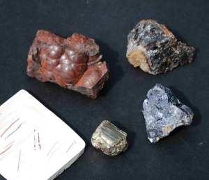 Spotting mineral differences, pupils were asked to suggest as many ways as they could in which a set of unknown minerals differed from one another, and to begin to identify them using only those