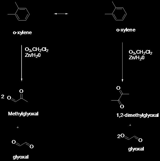 Write down the products of ozonolysis of 1,2-dimethylbenzene (o-xylene). How does the result support Kekulé structure for benzene? (L-II) Ans.