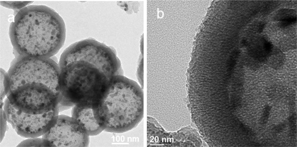 mesoporous SiO 2 spheres. As seen in the STEM image, the Cu 3 N nanoparticles follow the shape of the sphere.