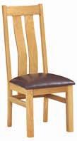 D 530mm (21 ) Dark brown seat pad Oulo Dining Chair H