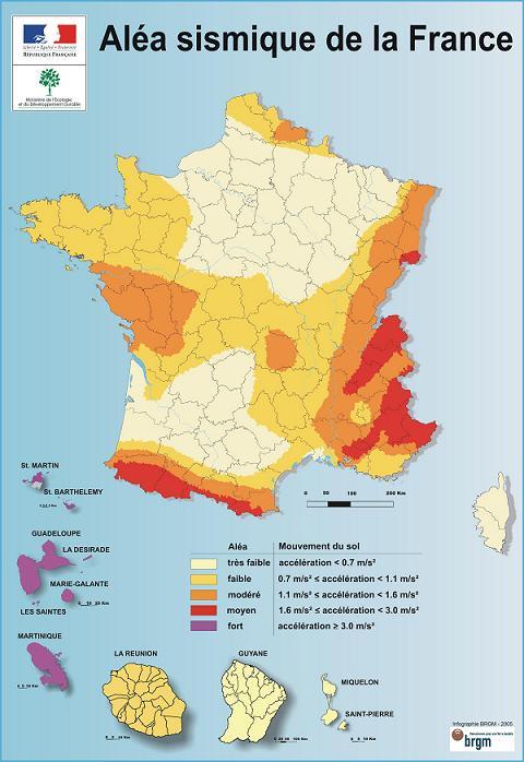 EXAMPLE : SEISMIC ZONATION OF THE FRENCH