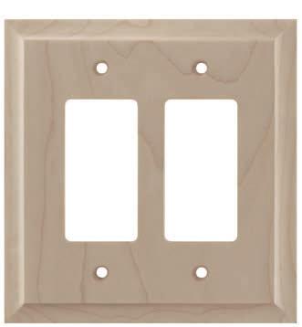 OUTLET COVERS AVAILABLE IN HARD MAPLE,