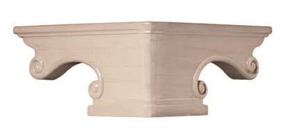 25 W ALL PEDESTALS SOLD AS LEFT & RIGHT PAIR 708010 CARVED CORNER PEDESTAL 8.