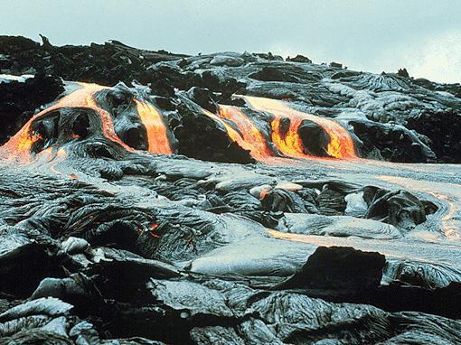 Pahoehoe Lava flow Hot fast