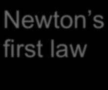 Newton s first law Objectives State Newton s first law and explain its meaning. Calculate the effect of forces on objects using the law of inertia.