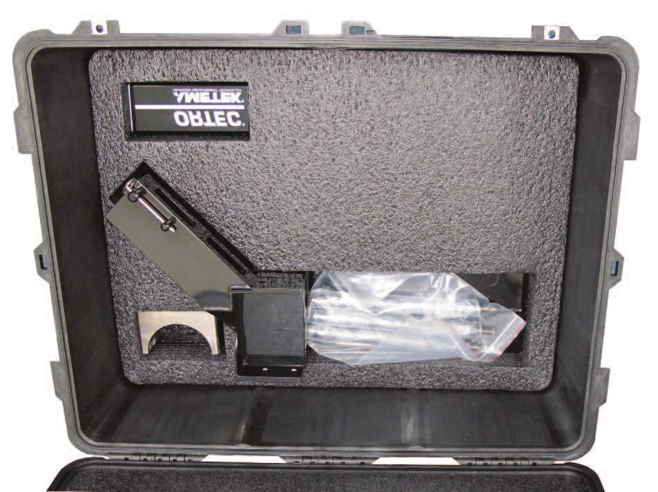 and ruggedized, wheeled transport and shipping container. Portable Chemical and Explosives Identification System.
