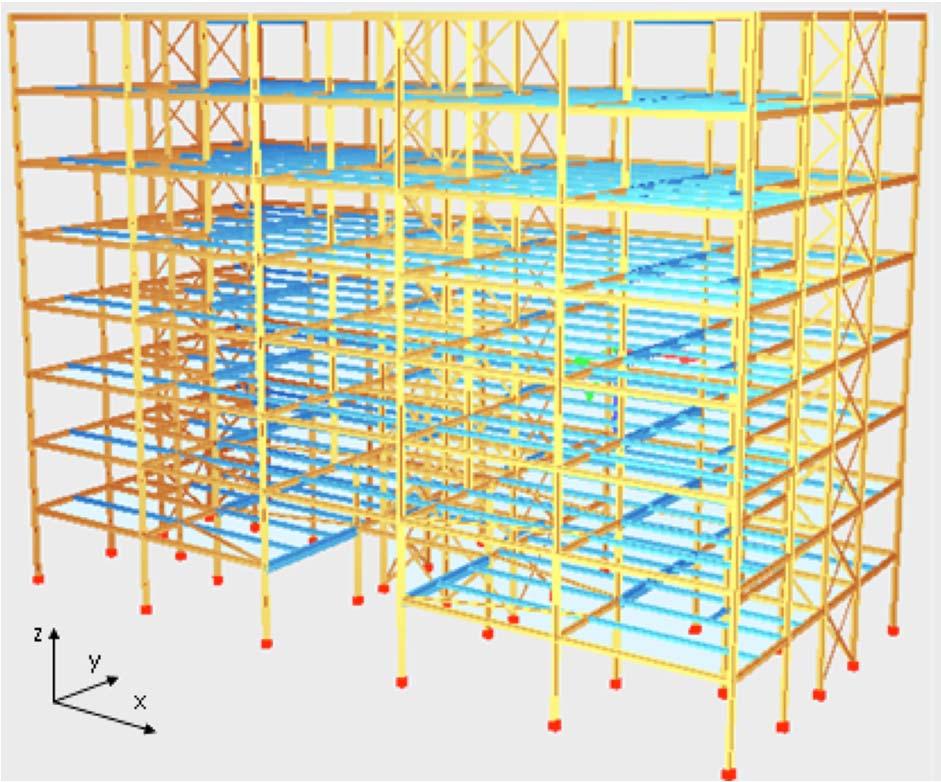 Global Analysis: case study building Structural analysis Linear elastic analysis